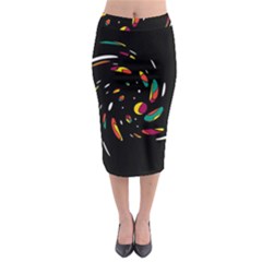 Colorful Twist Midi Pencil Skirt