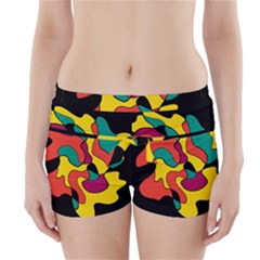 Colorful Spot Boyleg Bikini Wrap Bottoms