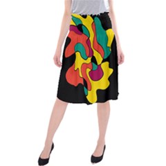 Colorful Spot Midi Beach Skirt