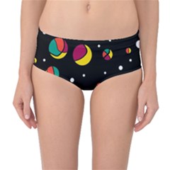 Colorful Dots Mid-waist Bikini Bottoms by Valentinaart