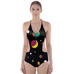 Colorful Dots Cut-out One Piece Swimsuit by Valentinaart