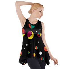 Colorful Dots Side Drop Tank Tunic by Valentinaart