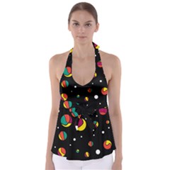 Colorful Dots Babydoll Tankini Top