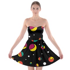 Colorful Dots Strapless Bra Top Dress