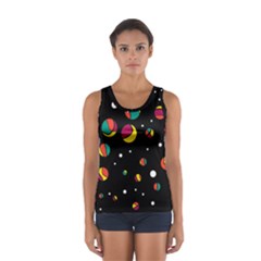 Colorful Dots Women s Sport Tank Top  by Valentinaart