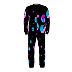 Blue And Purple Dots Onepiece Jumpsuit (kids)