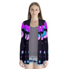 Blue And Purple Dots Cardigans by Valentinaart