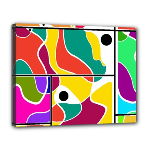 Colorful Windows  Canvas 14  X 11 