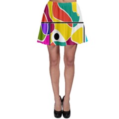 Colorful Windows  Skater Skirt