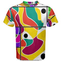 Colorful Windows  Men s Cotton Tee by Valentinaart