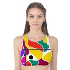 Colorful Windows  Tank Bikini Top by Valentinaart