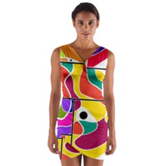 Colorful Windows  Wrap Front Bodycon Dress