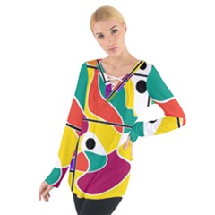 Colorful Windows  Women s Tie Up Tee