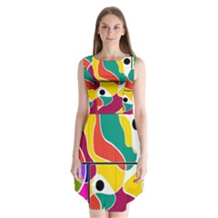 Colorful Windows  Sleeveless Chiffon Dress  