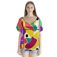 Colorful Windows  Flutter Sleeve Top