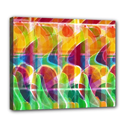 Abstract Sunrise Deluxe Canvas 24  X 20   by Valentinaart