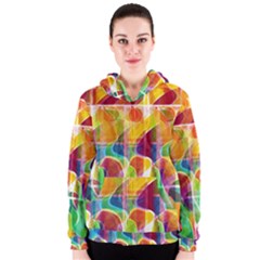 Abstract Sunrise Women s Zipper Hoodie