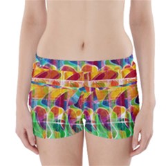 Abstract Sunrise Boyleg Bikini Wrap Bottoms by Valentinaart