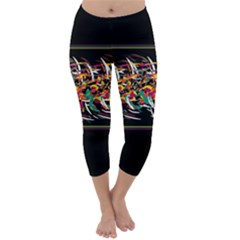 Colorful Barbwire  Capri Winter Leggings  by Valentinaart