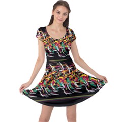 Colorful Barbwire  Cap Sleeve Dresses by Valentinaart