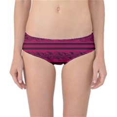 Red Barbwire Pattern Classic Bikini Bottoms