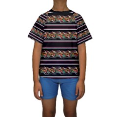 Colorful Barbwire Kids  Short Sleeve Swimwear