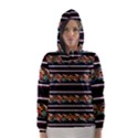 Colorful barbwire Hooded Wind Breaker (Women) View1