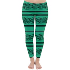 Green Barbwire Classic Winter Leggings by Valentinaart