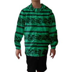 Green Barbwire Hooded Wind Breaker (kids) by Valentinaart