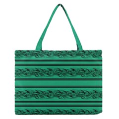 Green Barbwire Medium Zipper Tote Bag