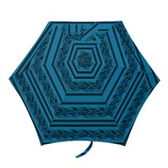 Blue Barbwire Mini Folding Umbrellas by Valentinaart