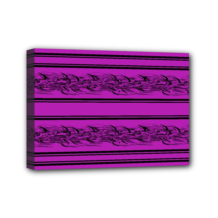 Magenta barbwire Mini Canvas 7  x 5 