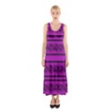 Magenta barbwire Sleeveless Maxi Dress View1