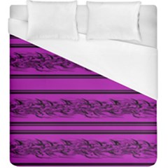 Magenta Barbwire Duvet Cover (king Size) by Valentinaart