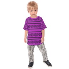 Magenta Barbwire Kids  Raglan Tee