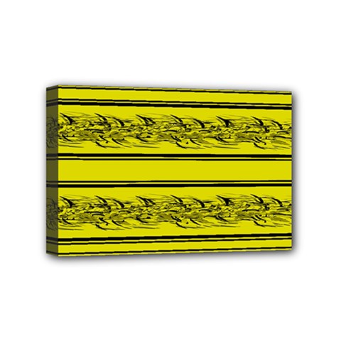 Yellow Barbwire Mini Canvas 6  X 4  by Valentinaart