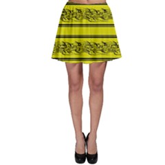 Yellow Barbwire Skater Skirt