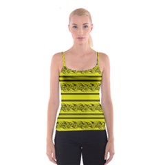 Yellow Barbwire Spaghetti Strap Top