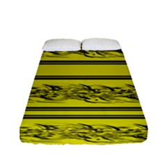 Yellow Barbwire Fitted Sheet (full/ Double Size)