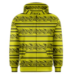 Yellow Barbwire Men s Zipper Hoodie by Valentinaart