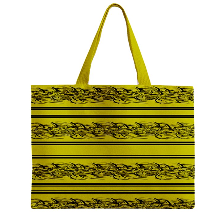 Yellow barbwire Zipper Mini Tote Bag