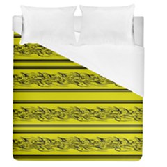 Yellow Barbwire Duvet Cover (queen Size)