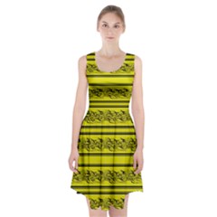 Yellow Barbwire Racerback Midi Dress