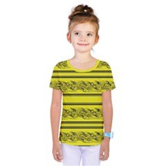 Yellow Barbwire Kids  One Piece Tee