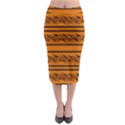 Orange barbwire pattern Midi Pencil Skirt View1