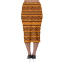 Orange barbwire pattern Midi Pencil Skirt View2