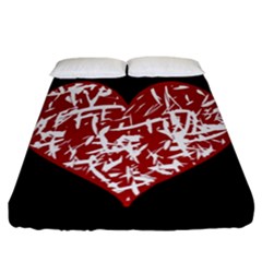 Valentine s Day Design Fitted Sheet (california King Size) by Valentinaart