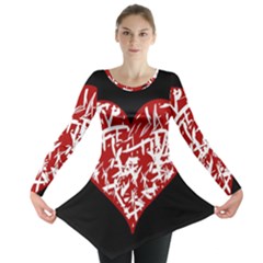 Valentine s Day Design Long Sleeve Tunic  by Valentinaart