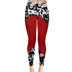 Red Valentine Leggings  by Valentinaart