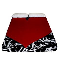 Red Valentine Fitted Sheet (queen Size)